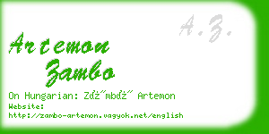 artemon zambo business card